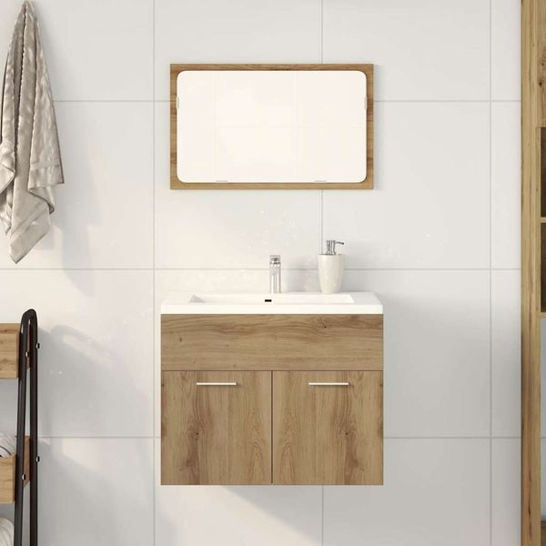 vidaXL 2-tlg. Badmöbel-Set Artisan-Eiche Holzwerkstoff 862040
