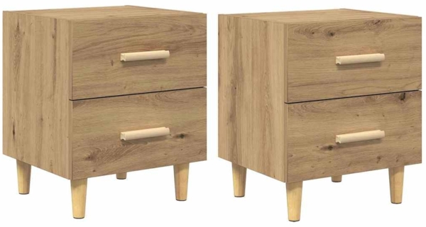 vidaXL Bettschrank 2 pcs Artisan-Eiche 40 x 35 x 47,5 cm Holzwerkstoff 880552