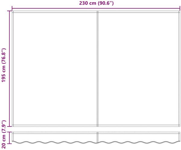 vidaXL Manuell einziehbare Markise Braun 2,5 x 2 m 3420369 Bild 11