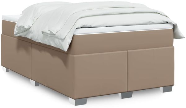 vidaXL Boxspringbett Matratze Cappuccino-Braun 120x200cm Kunstleder 3285208