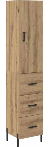 vidaXL Highboard Artisan-Eiche 34,5 x 34 x 180 cm Holzwerkstoff 3415933