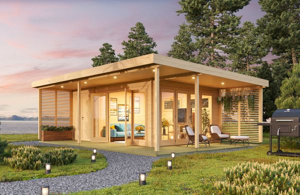 Fjordholz Gartenlounge Modell Kilian 70 Grau