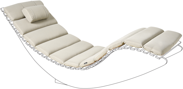 Liegenauflage BRESCIA PREMIUM 180 x 60 cm Taupe