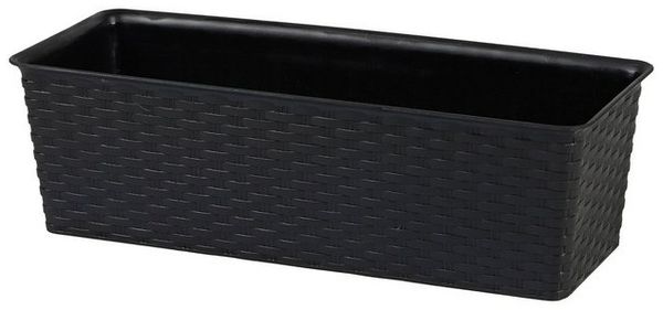 Annastore Balkonkasten Blumenkasten aus Kunststoff in Rattan-Optik Blumenkästen, für Balkon und Terrasse wetterfest, L 30 cm oder L 40 cm