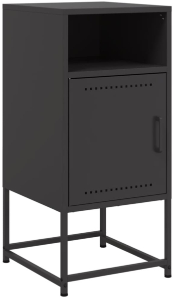 vidaXL Nachttisch Schwarz 36x39x78 cm Stahl 846566