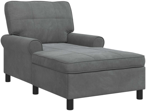 vidaXL Lounge-Liege mit Kissen Dunkelgrau 91 x 157 x 91 cm Samt 42022923