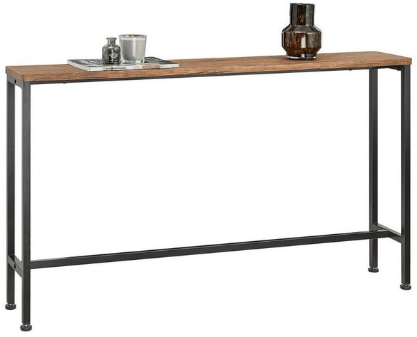SoBuy Konsolentisch FSB19, Sofatisch schmal, Beistelltisch Flurtisch, Breite 120 cm, Dekotisch Sideboard schmal, Wohnzimmer Flur, vintage