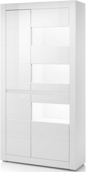 INOSIGN Vitrine Carat Höhe 198 cm, zwei Leisten angeliefert, 1 x grau, 1 x weiss