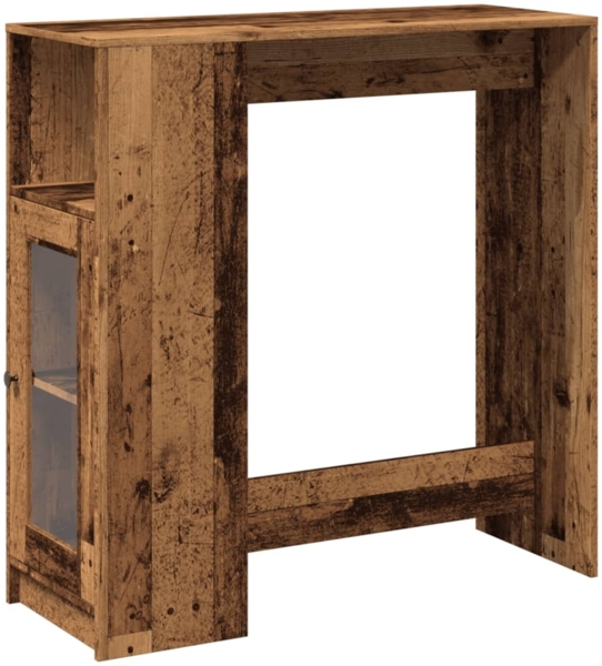 vidaXL Bartisch mit Regal Altholz-Optik 101x40x103,5 cm Holzwerkstoff 854371