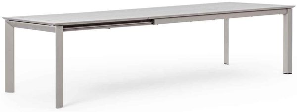 Gartentisch Ronoko Aluminium, modern und ausziehbar, taupe, für 8-10 Personen, 200-300x110 cm