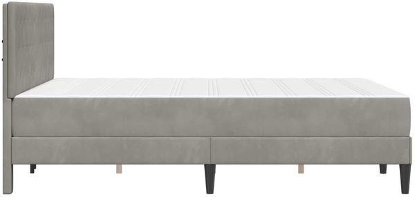 vidaXL Bettgestell mit Matratze Hellgrau 120 x 200 cm Samt 3415042 Bild 7