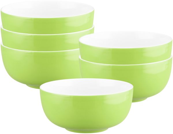 Seltmann Weiden Liberty Pure Colors Müslischale ø 15 cm 6er Set - Lime Green