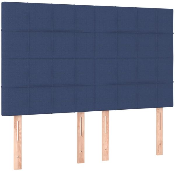 Polsterbett mit Matratze Stoff Blau 140x190 cm Bild 6