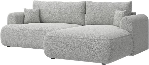 Selsey 'Ovo' Ecksofa in L-Form mit Schlaffunktion, hellgrau, rechtsseitig, 93 x 260 x 165 cm