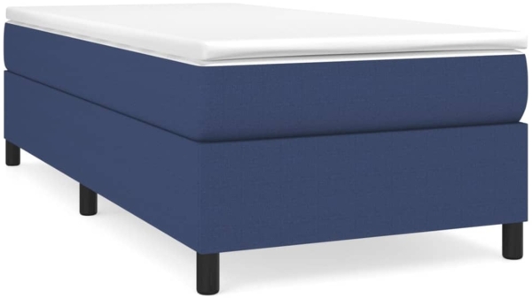 vidaXL Boxspringbett mit Matratze Blau 90x190 cm Stoff 3144389
