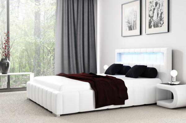 Polsterbett Bett LAUGE Komplettset 120x200cm inkl. LED