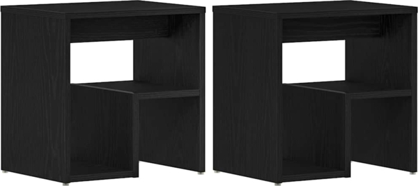 vidaXL Nachttisch 2 pcs Schwarz Eichen-Optik 40 x 30 x 40 cm 862616