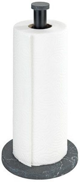 WENKO Küchenrollenhalter Modell Marmor, freistehender Papierrollenhalter für die Küche, elegante Marmoroptik