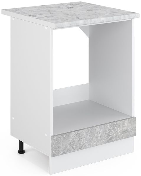 Unterschrank R-Line Beton 60 cm mit Großnische, mit Arbeitsplatte Vicco