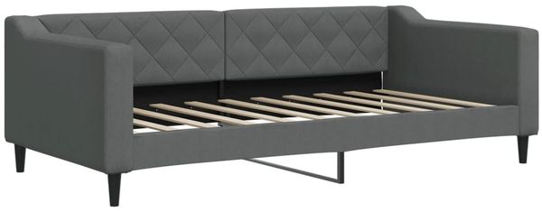 vidaXL Tagesbett Ausziehbar mit Schubladen Dunkelgrau 90x190 cm Stoff 3197491 Bild 4