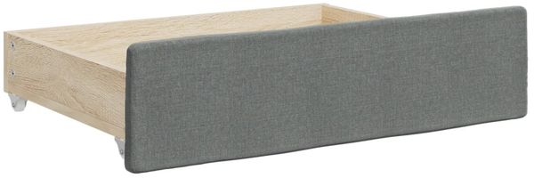 vidaXL Tagesbett Ausziehbar mit Schubladen Dunkelgrau 90x190 cm Stoff 3197491 Bild 6