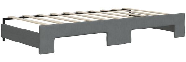 vidaXL Tagesbett Ausziehbar mit Schubladen Dunkelgrau 90x190 cm Stoff 3197491 Bild 5