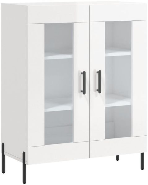 Sideboard, Kommode Hochglanz-Weiß 69,5x34x90 cm Holzwerkstoff