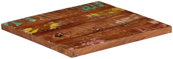 vidaXL Tischplatte 60x60x2,5 cm Quadratisch Altholz Massiv 371055