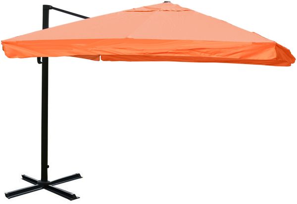 Mendler 'HWC-A96' Gastronomie-Ampelschirm mit Flap, Polyester, Terracotta, 3x3 m, Alu, ohne Ständer, Drehbar Bild 8