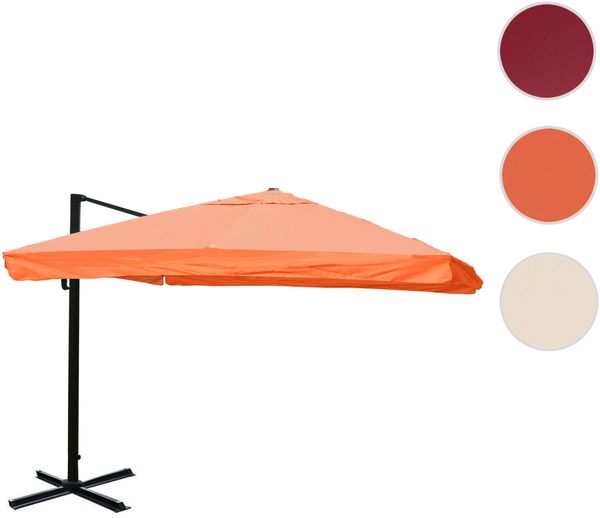 Mendler 'HWC-A96' Gastronomie-Ampelschirm mit Flap, Polyester, Terracotta, 3x3 m, Alu, ohne Ständer, Drehbar Bild 9