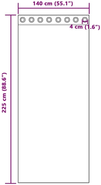 vidaXL Voile Vorhänge mit Ösen 2 Stk. Lila 140x225 cm 4102103 Bild 7