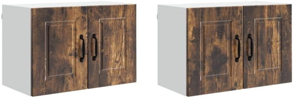 vidaXL Küchenschrank mit Regal 2 pcs Geräucherte Eiche 60 x 31 x 40 cm 885276