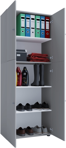 VCM Kleiderschrank Lona 913864 Grau B. 70 x H. 184 x T. 40 cm Bild 2