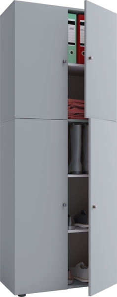 VCM Kleiderschrank Lona 913864 Grau B. 70 x H. 184 x T. 40 cm Bild 1