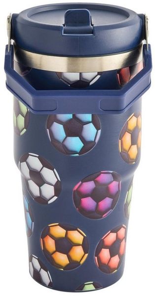 Next Trinkflasche 600 ml Edelstahl-Wasserflasche, Fußball