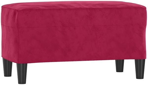 Sitzbank, Wohnzimmerbank, Weinrot 70 x 35 x 41 cm Samt