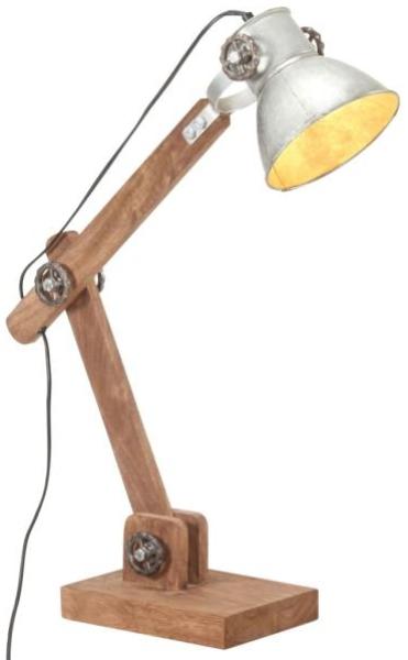 vidaXL Schreibtischlampe Industriestil Silbern Rund 58x18x90 cm E27 320551