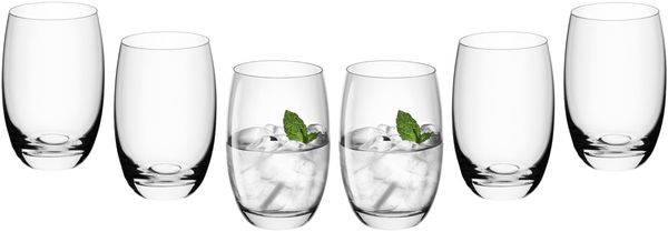 Gerlach 1760 Gläser Set 6 Teilig 450 ml Trinkgläser Wassergläser Spülmaschinenfest Glas Universalgläser Saftgläser Transparent Flo