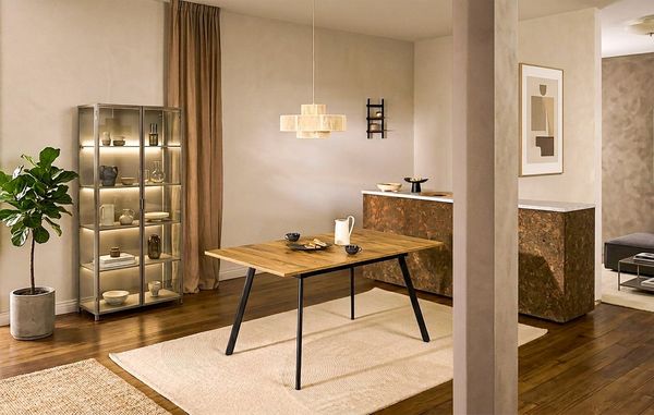 B&D home Esstisch Ausziehtisch MARA, Metallgestell oder Holzgestell, ausziehbar 120-160cm, 4-6 Personen