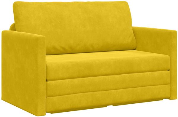 vidaXL Schlafsofa Sonnenblumen Gelb 124 x 71 x 78 cm Samt 4106707 Bild 2