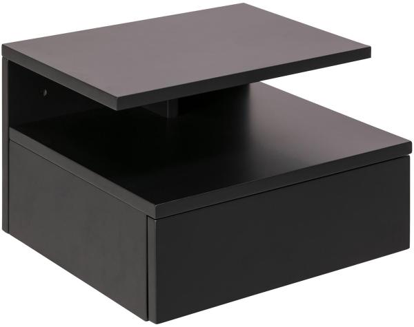 Nachttisch in Dunkelgrau aus MDF - 35x22,5x32cm (BxHxT)