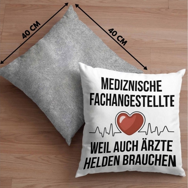 Trendation Dekokissen Trendation - Medizinische Fachangestellte Kissen Geschenk Herzschlag W Bild 3