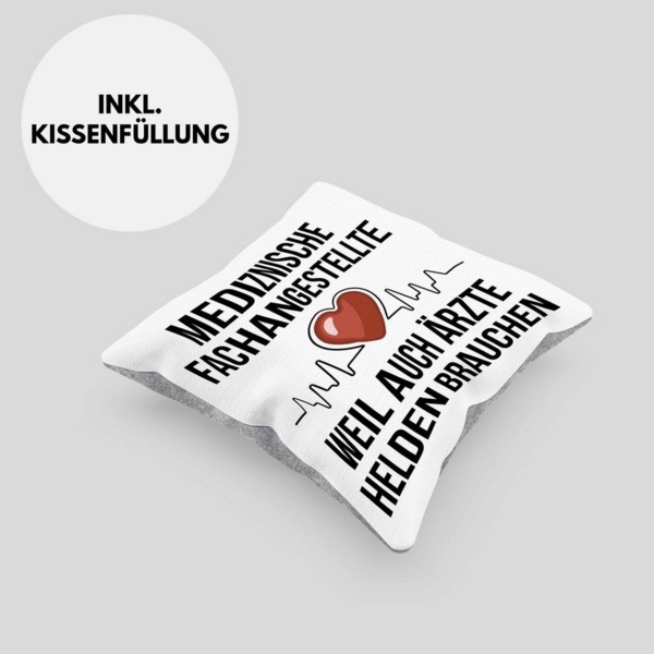 Trendation Dekokissen Trendation - Medizinische Fachangestellte Kissen Geschenk Herzschlag W Bild 2