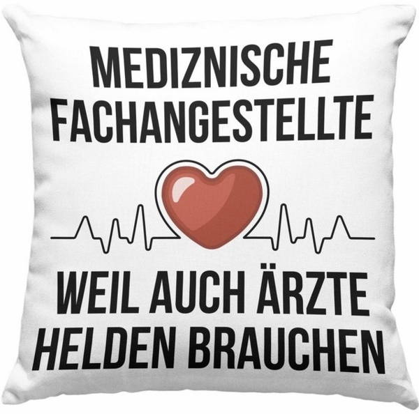 Trendation Dekokissen Trendation - Medizinische Fachangestellte Kissen Geschenk Herzschlag W Bild 4