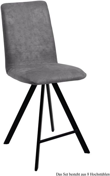 Thekenstuhl drehbar (8er-Set) Desirae 47x109x60 Schwarz/Grau