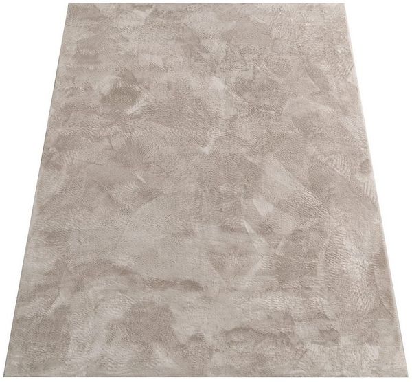 KADIMA DESIGN Teppich waschbar Einfarbig Wohnzimmer schmutzabweisend Teppich Kurzflor, Rund, Höhe: 14 mm, Florhöhe: 10 mm, Polyester, Rund, 80D, Beige