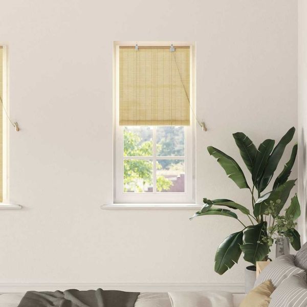 vidaXL Rollo mit Vorhängen Natur 60 x 160 cm Bambus 42006878