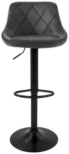 ML-DESIGN Barhocker Gepolsterter Barstuhl mit Rückenlehne und Fußstütze, 360° drehbar (4 St), Drestuhl höhenverstellbar 62-82 cm, Grau, Bezug aus Samt