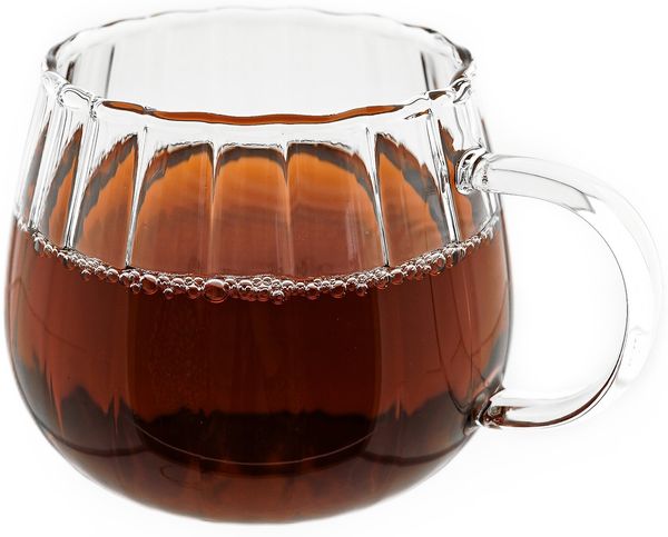 12er Gläser-Set Riffle Cup 400 ml Hitzebeständig Transparent Kaffeeglas Teeglas