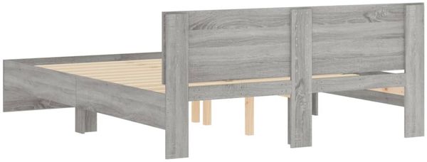 vidaXL Bettgestell mit Kopfteil Grau Sonoma 150x200 cm 3207481 Bild 7
